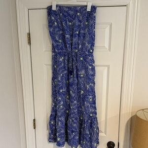 Vineyard Vines Silk Strapless Dress SZ L